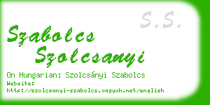 szabolcs szolcsanyi business card