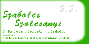 szabolcs szolcsanyi business card